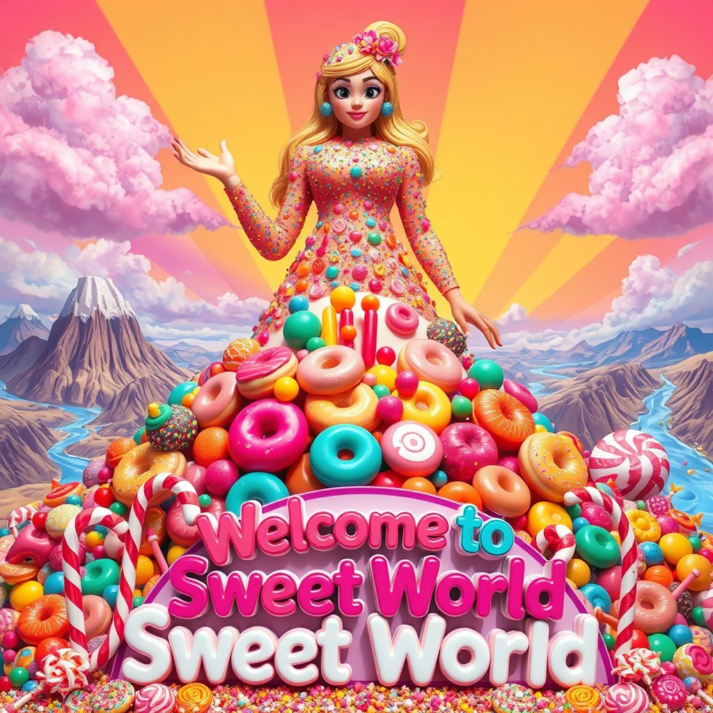 Explore the Whimsical Sweet World: A Colorful Candy Wonderland