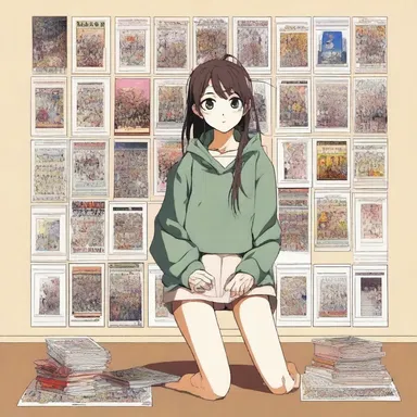 She is such an ardent fan of anime that she has collected posters of all her favorite characters.