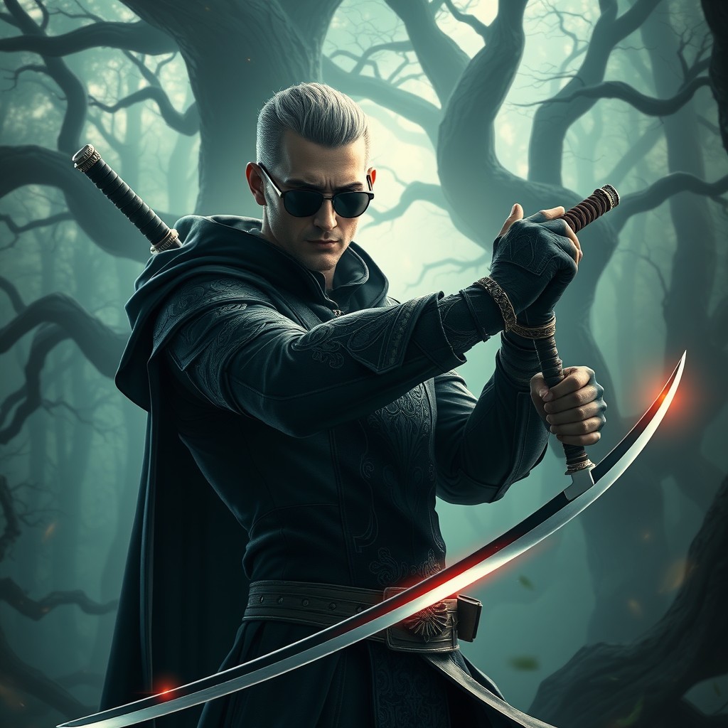 An imaginative reinterpretation of Albert Wesker as a Demon Slayer character