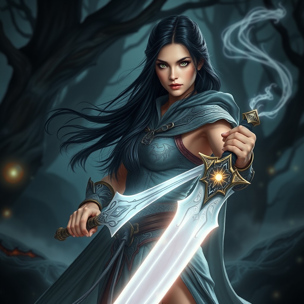 Epic Fantasy Warrior: Ukrainian Heroine Battling Demons in a Mystical ...