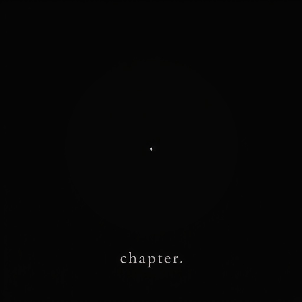 A minimalistic and symbolic image depicting a deep black space