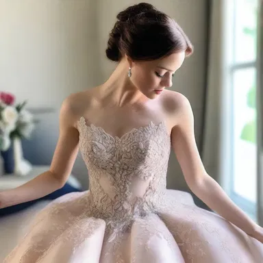 Designing and creating a handmade couture gown from scratch is an arduous process that demands meticulous attention to detail.