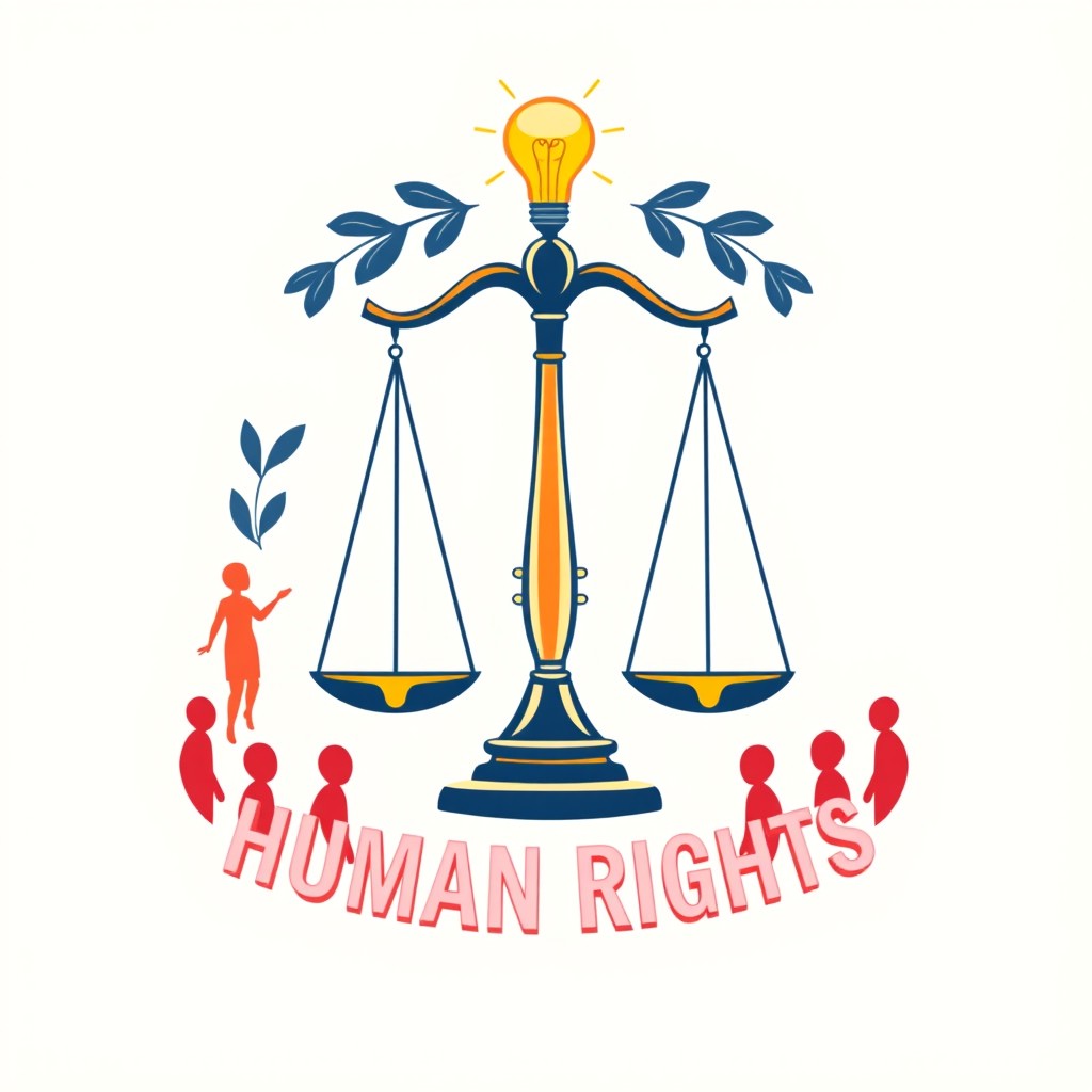 A logo design for a YouTube channel focused on a series of episodes about the philosophy of human rights standards
