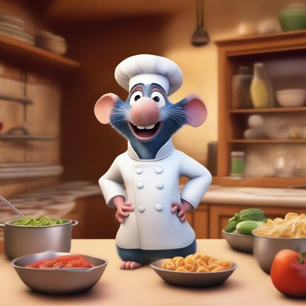 A vibrant, high-quality digital art image showcasing the sequel to Ratatouille