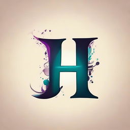 Design an artistic and creative logo featuring the letter 'H'.