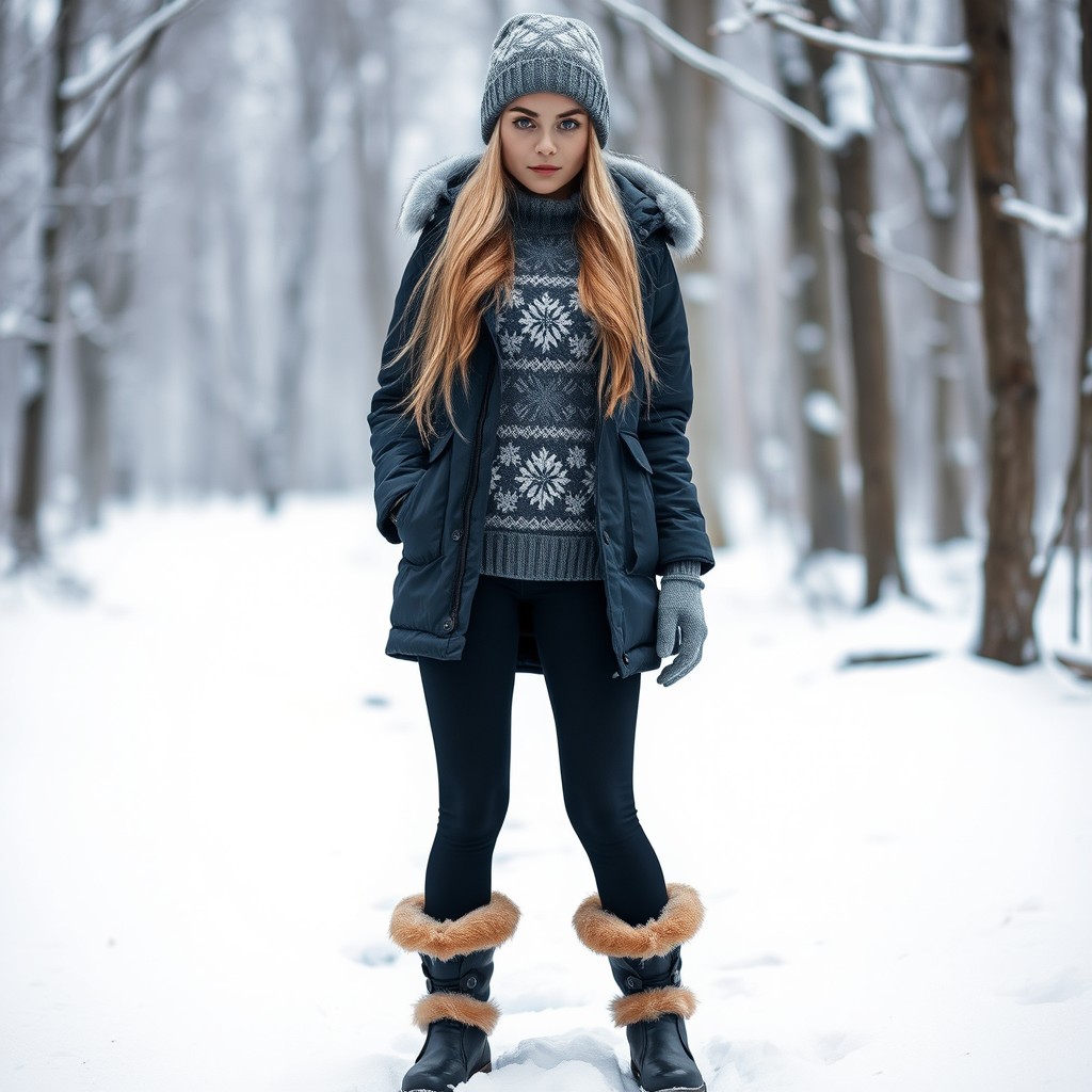A winter outfit for an original character (OC) girl inspired by the game Until Dawn
