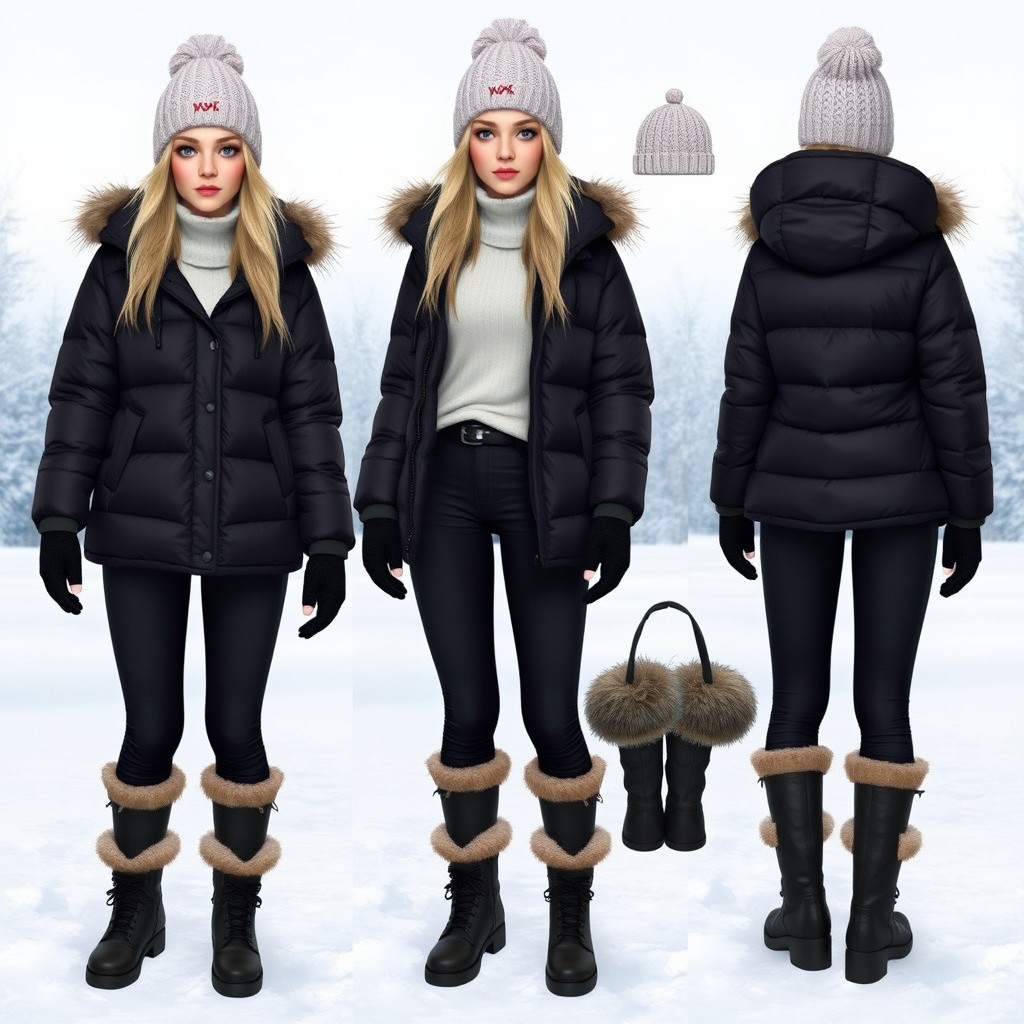 A winter outfit for an original character (OC) girl inspired by the game Until Dawn