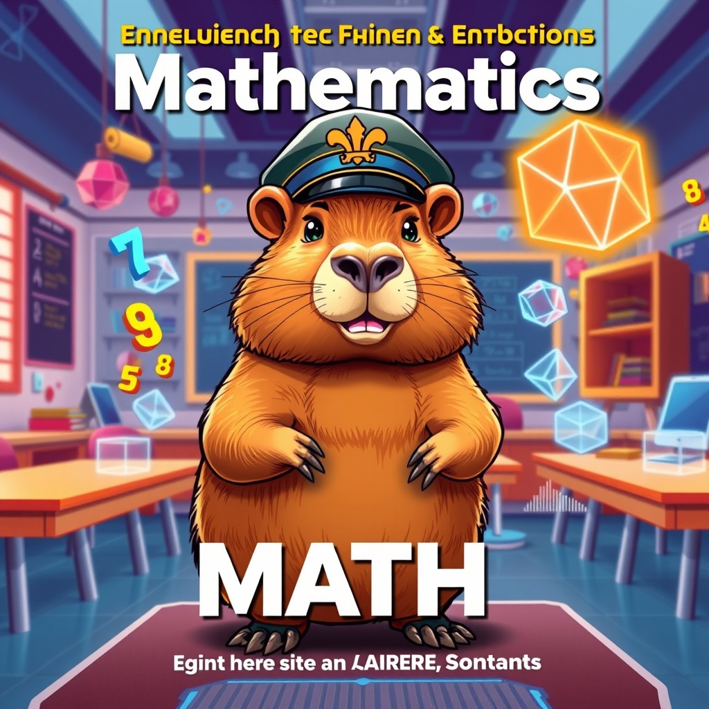 A vibrant and engaging book cover for a mathematics textbook featuring augmented reality content