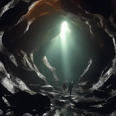 The scene in the movie where the protagonist discovers the hidden treasure in the underground argillite cave was breathtaking.