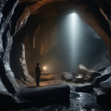 The scene in the movie where the protagonist discovers the hidden treasure in the underground argillite cave was breathtaking.