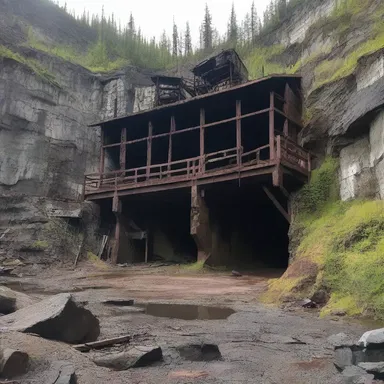 The abandoned argillite mine became the perfect setting for a horror film as the characters encountered supernatural occurrences.