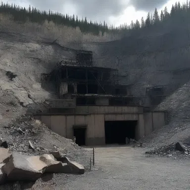 The abandoned argillite mine became the perfect setting for a horror film as the characters encountered supernatural occurrences.