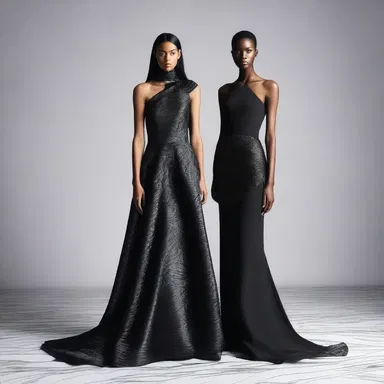 The designer created a collection inspired by the textures and hues of argillite, showcasing elegant gowns with intricate patterns reminiscent of the rock.