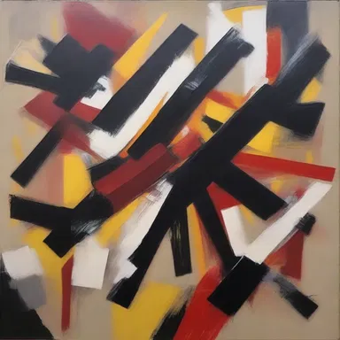 The abstract painting was meant to portray the chaos and argle-bargle of a heated argument.