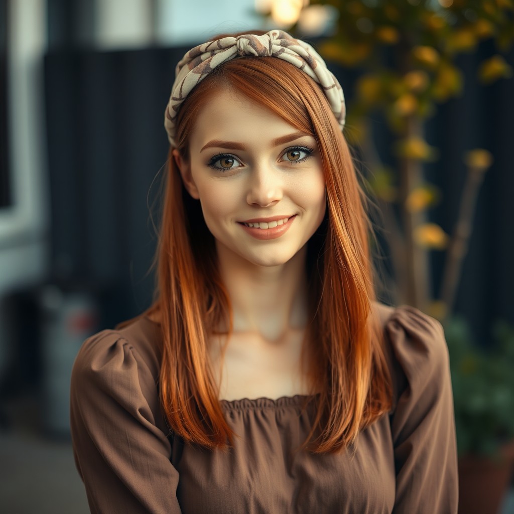 A beautiful and attractive 30-year-old woman, kind and sweet in expression