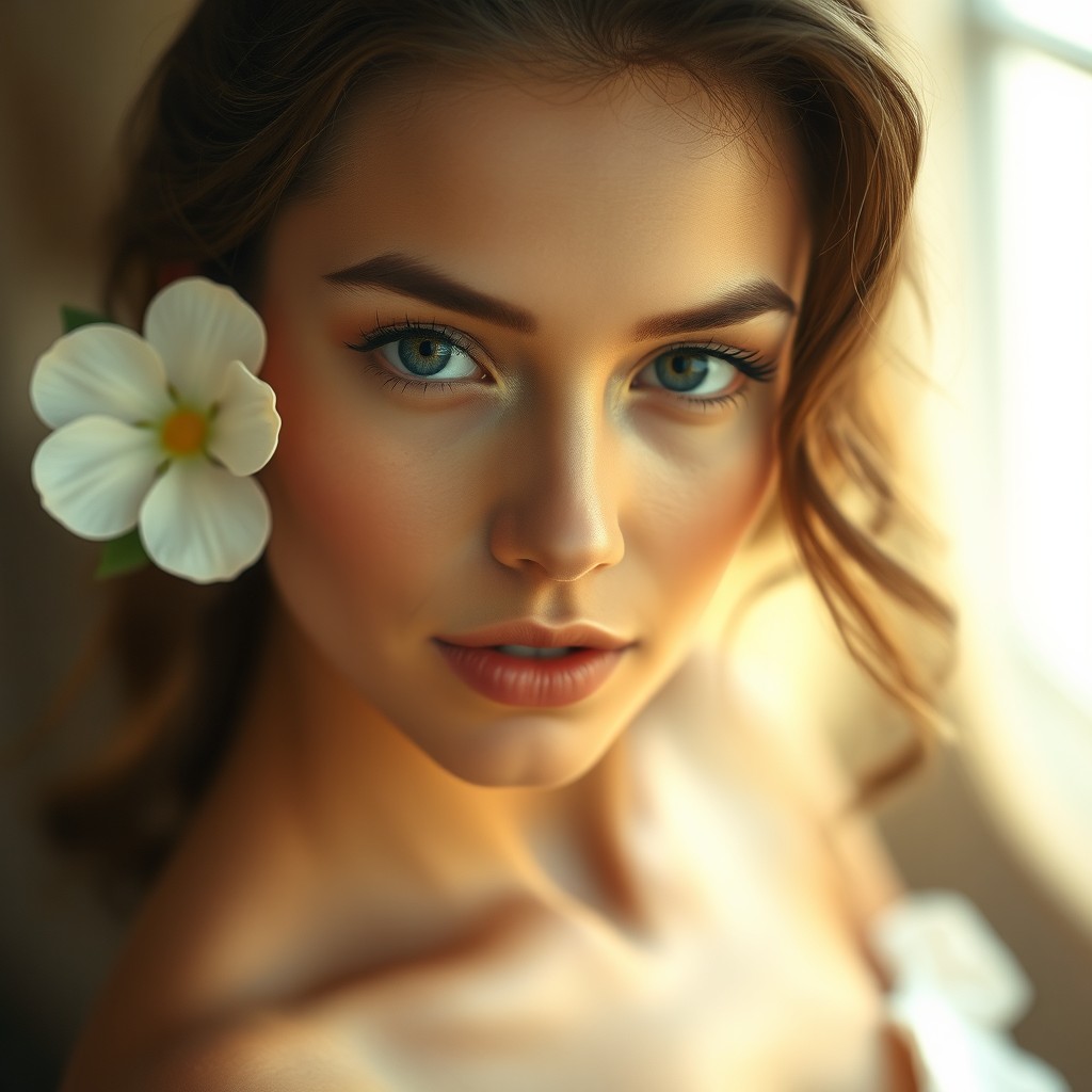 A beautifully styled artistic representation of feminine beauty, focusing on the essence of womanhood and empowerment