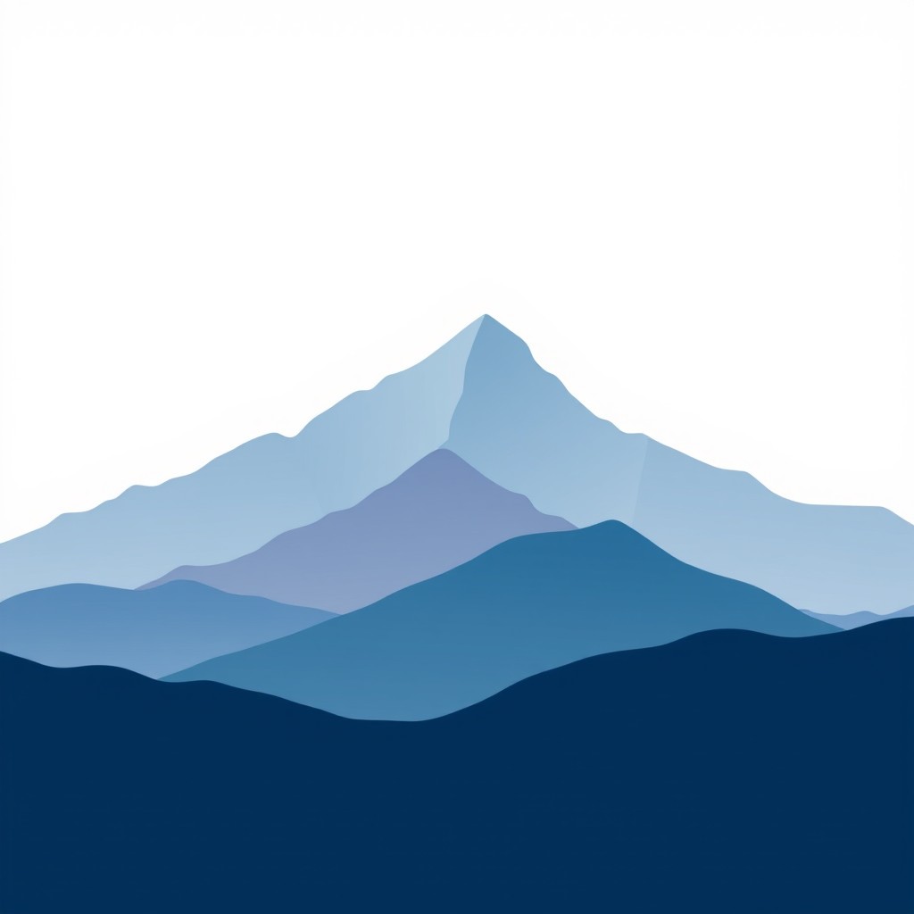 A matte colorful mountain silhouette designed for a men's t-shirt