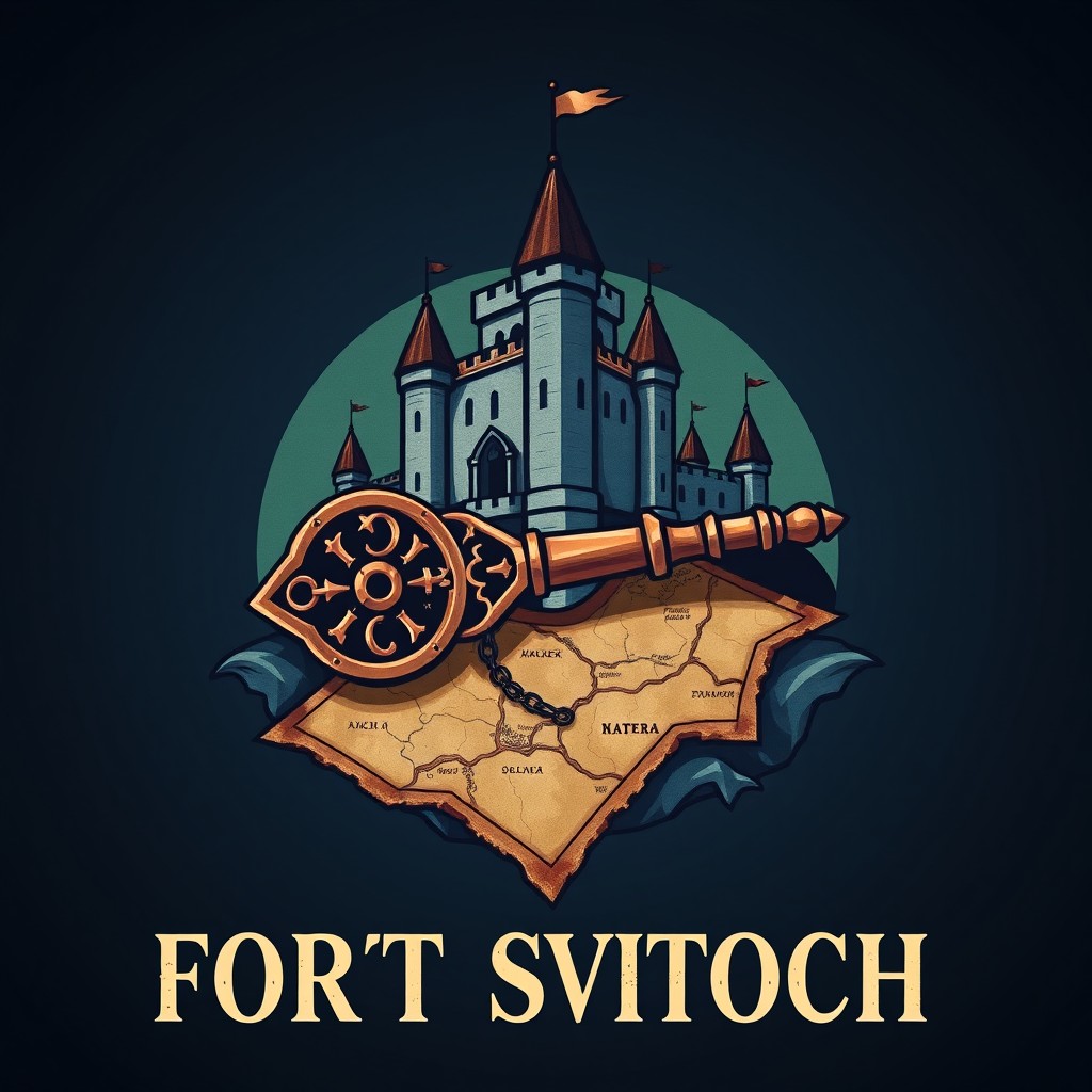 A logo design for a game titled 'FORT SVITOCH'
