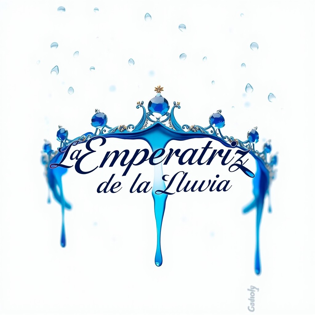 A stunning visual of a diadem featuring blue blood, positioned against a clean white background