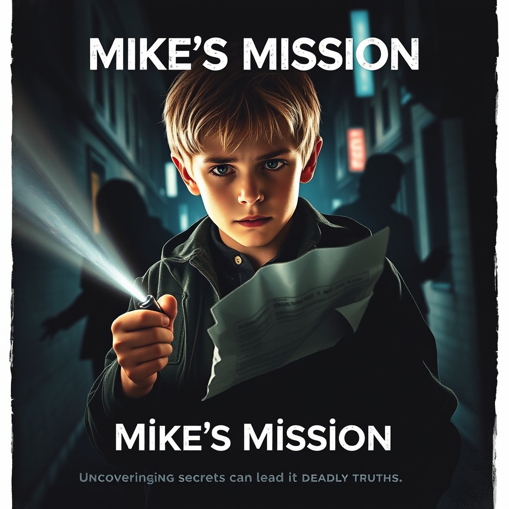 A dramatic movie poster for a thriller film titled 'Mike's Mission'