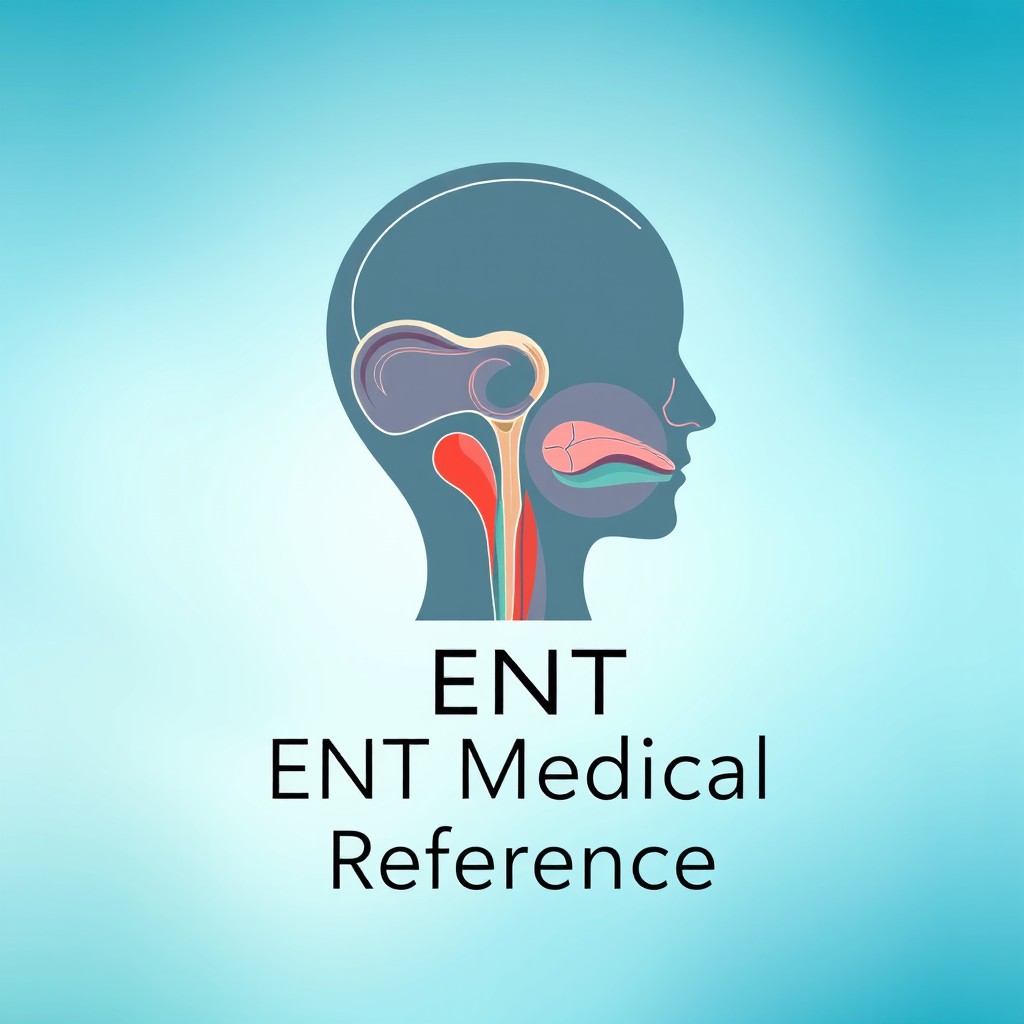 An informative and visually engaging cover image for an ENT (Ear, Nose, and Throat) medical reference