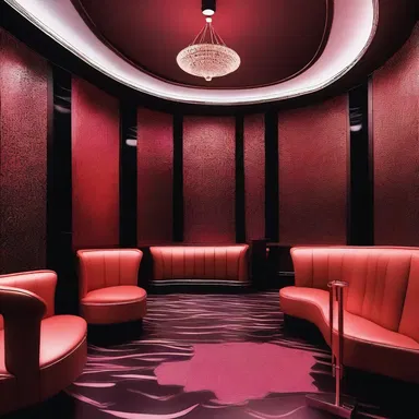 The new nightclub has a sophisticated interior design with a private room inspired by the elegance of a striptease club.