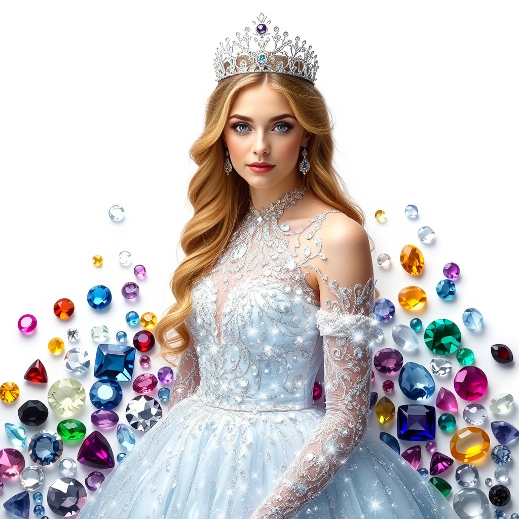 A beautiful depiction of the Duchess of Crystal Tears, set against a pristine white background
