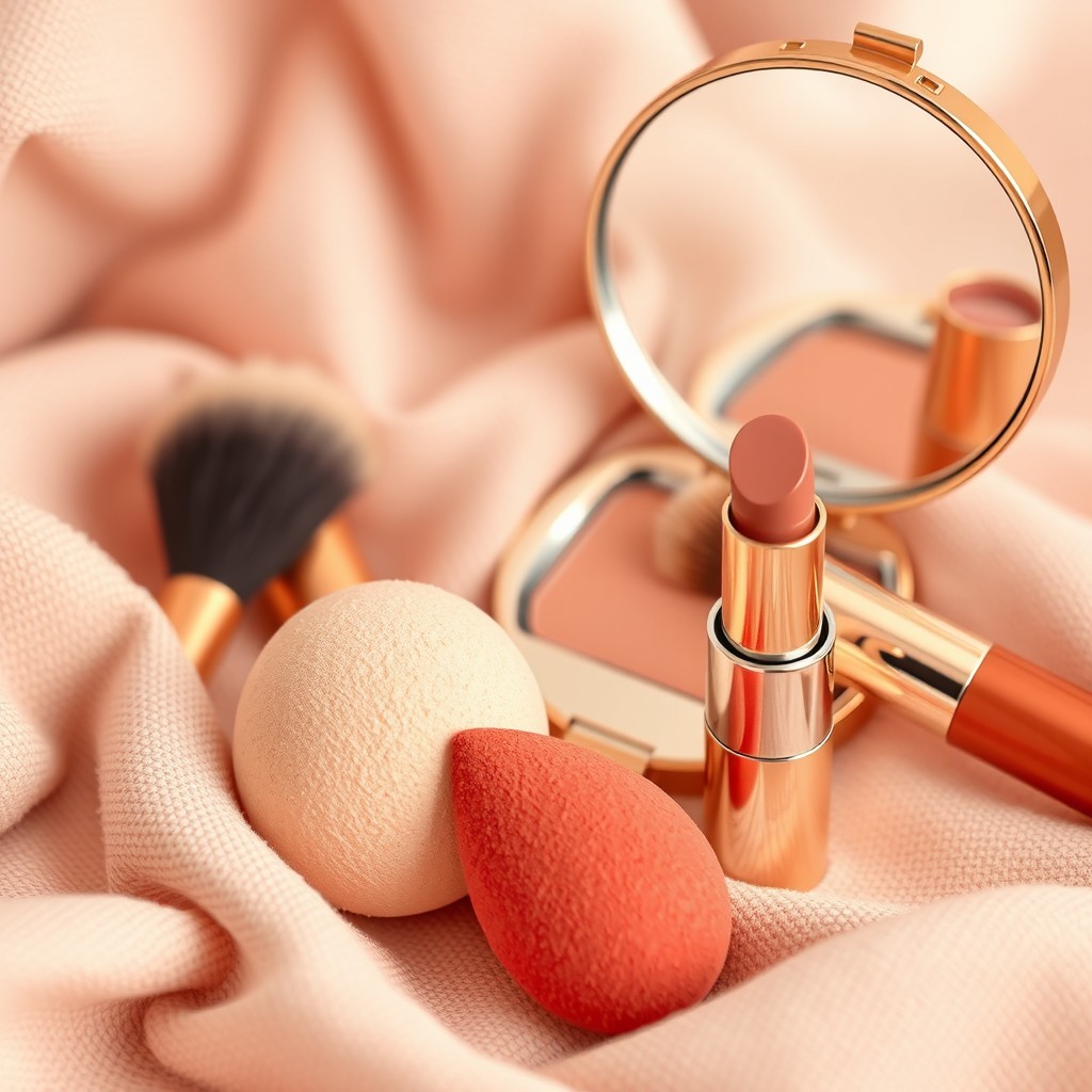 A cozy and youthful image featuring a palette of terracotta pink, beige, and soft gold