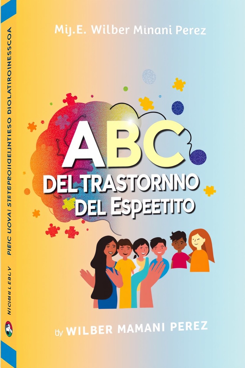 An informative and visually appealing book cover for 'ABC Del Trastorno Del Espectro Autista' by Wilber Mamani Perez