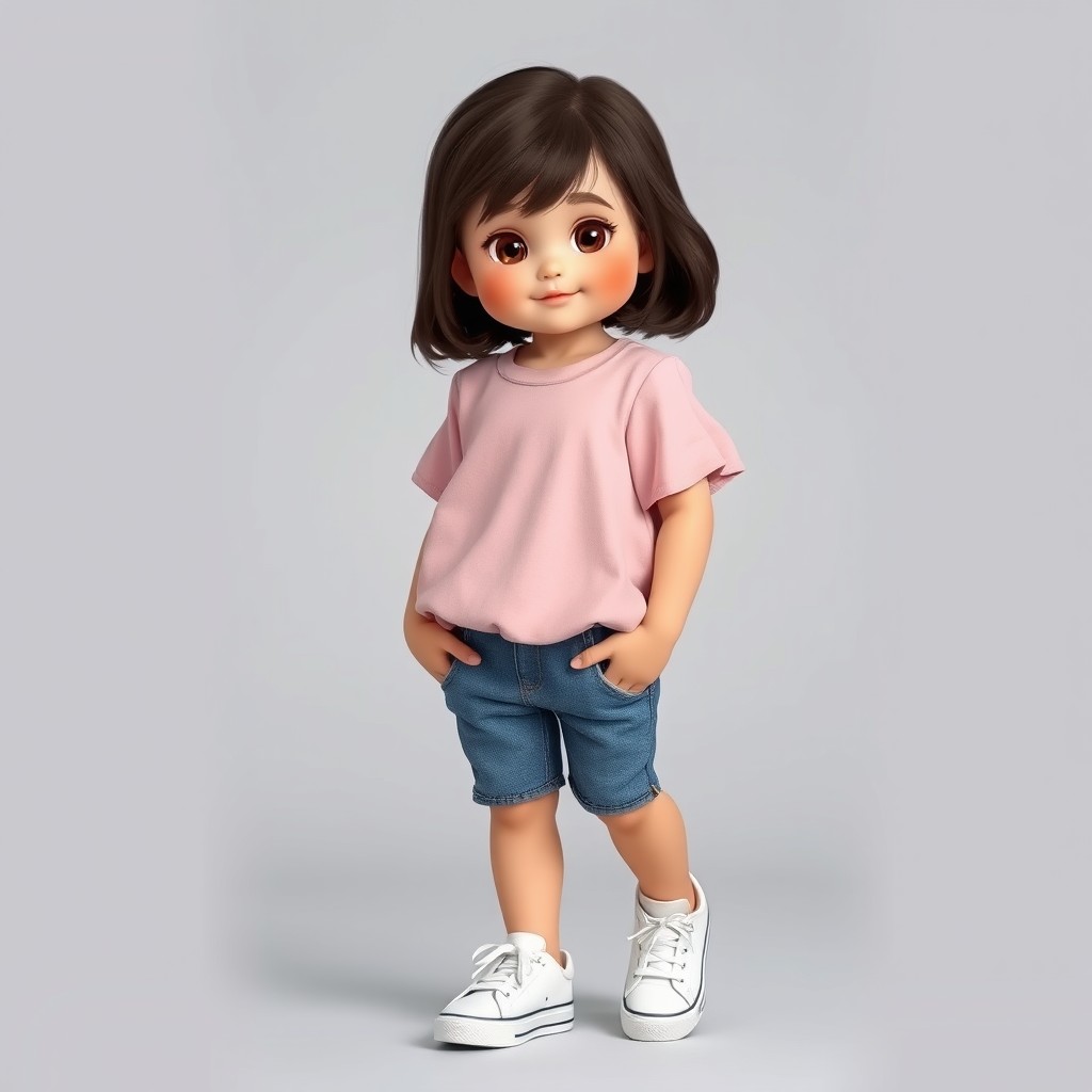 An image of a petite girl, approximately 1