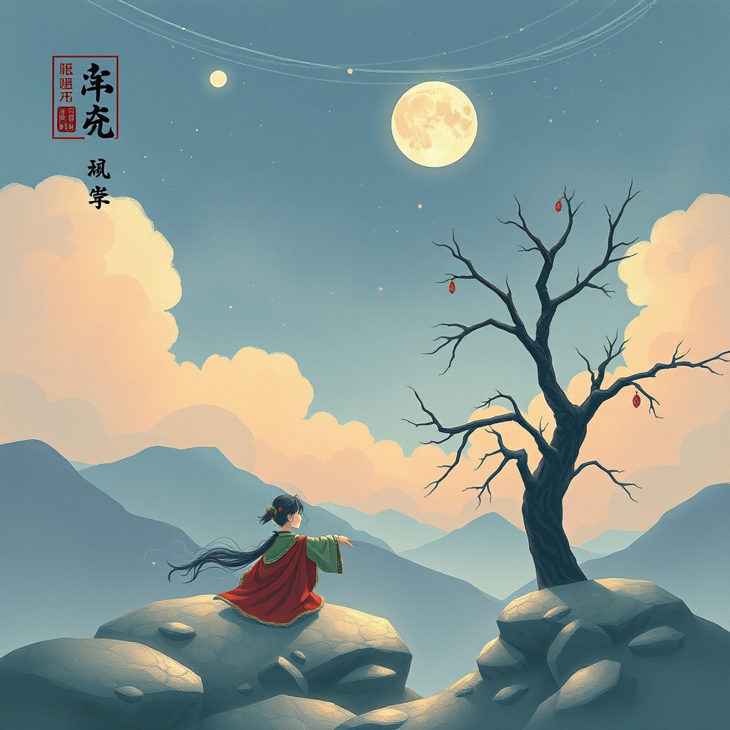 一幅关于等待的抽象画，描绘出一种静谧和期待的氛围。使用柔和的色调，如淡蓝、温暖的米色和浅灰色，来传达内心的宁静。画面中运用模糊的形状和交错的线条，象征着时间的流动与停滞。元素之间的留白意味深长，传达出一种耐心和思考的感觉。整体构图为抽象风格，旨在表达等待的复杂情感。