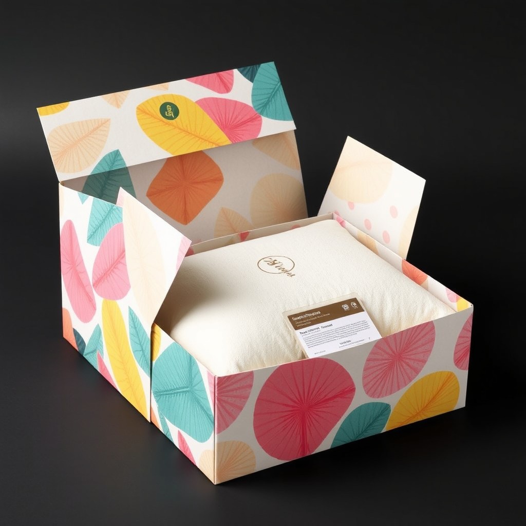 A creative packaging design for a cushion product
