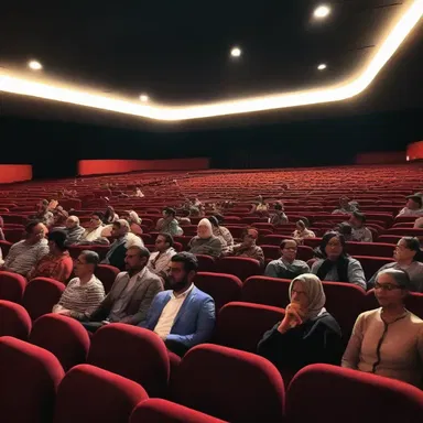 The latish show in the cinema was almost full as people arrived late.