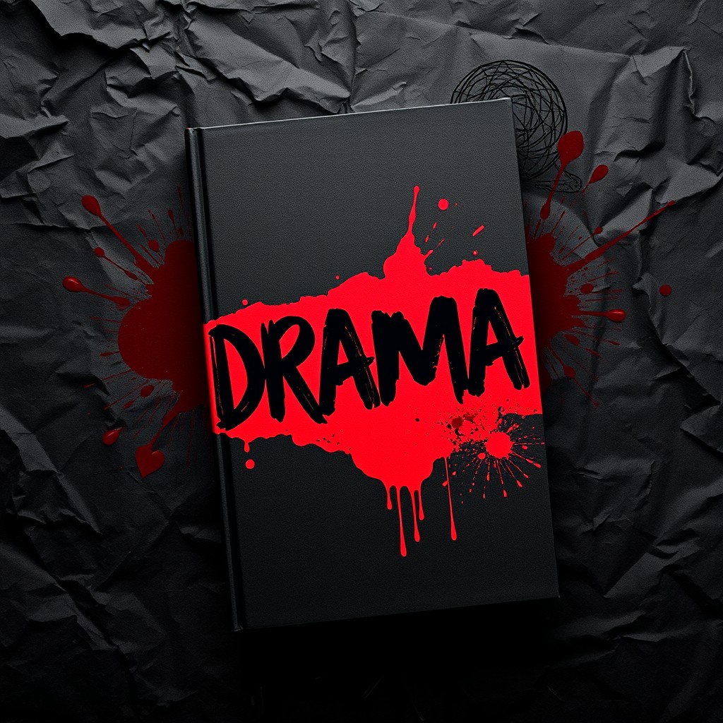 An eye-catching book cover featuring bold black and red highlights that symbolize drama and intensity