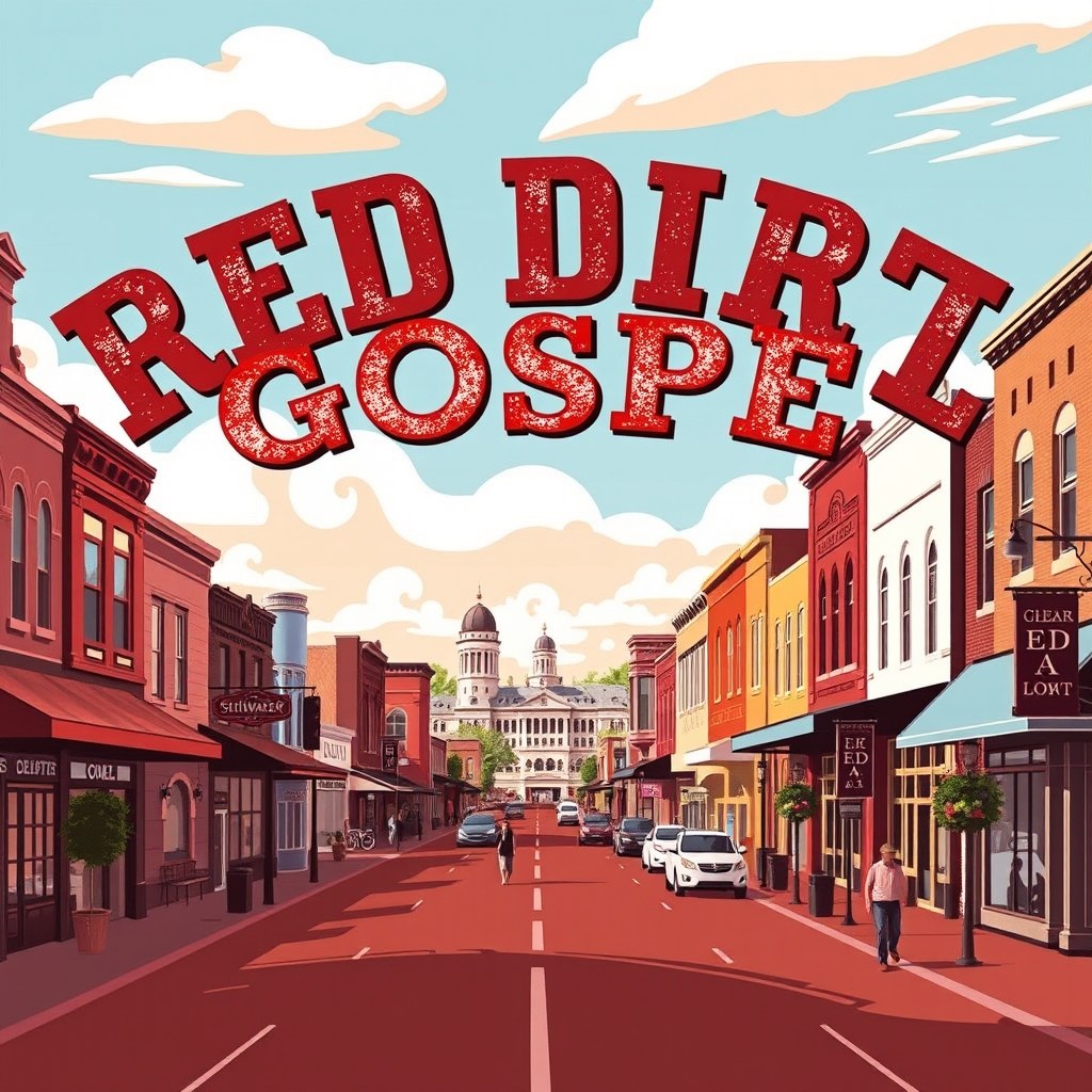 A vibrant and artistic CD cover featuring downtown Stillwater, Oklahoma