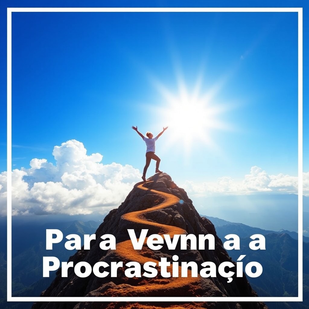 A dynamic and motivational image depicting the concept of overcoming procrastination