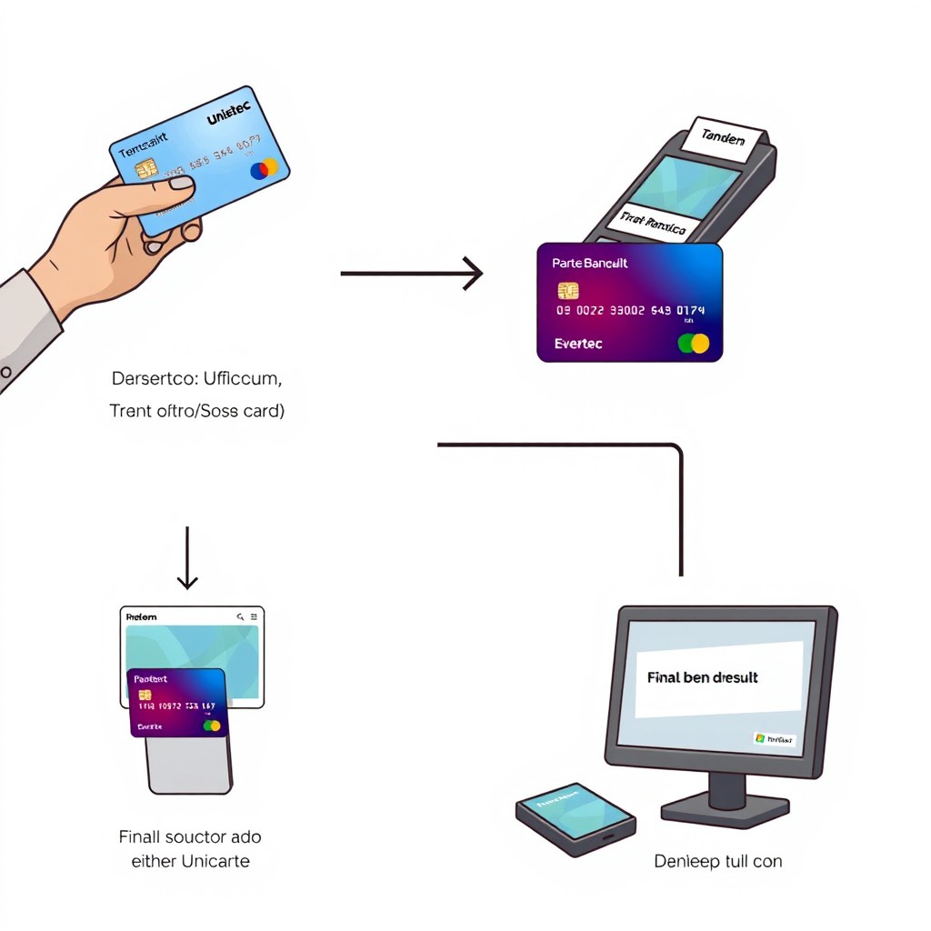 A detailed illustration showing the workflow of a bank transaction system