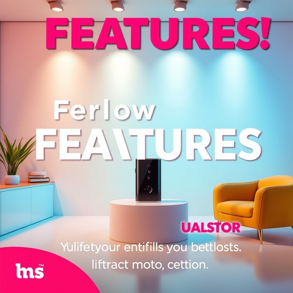 A vibrant and eye-catching promotional image for a product showcasing its features