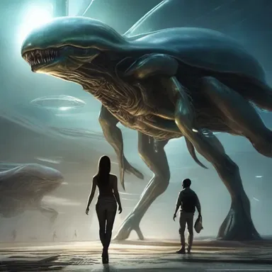 In the futuristic world, humans have developed special skills to ride barebacked on alien creatures.