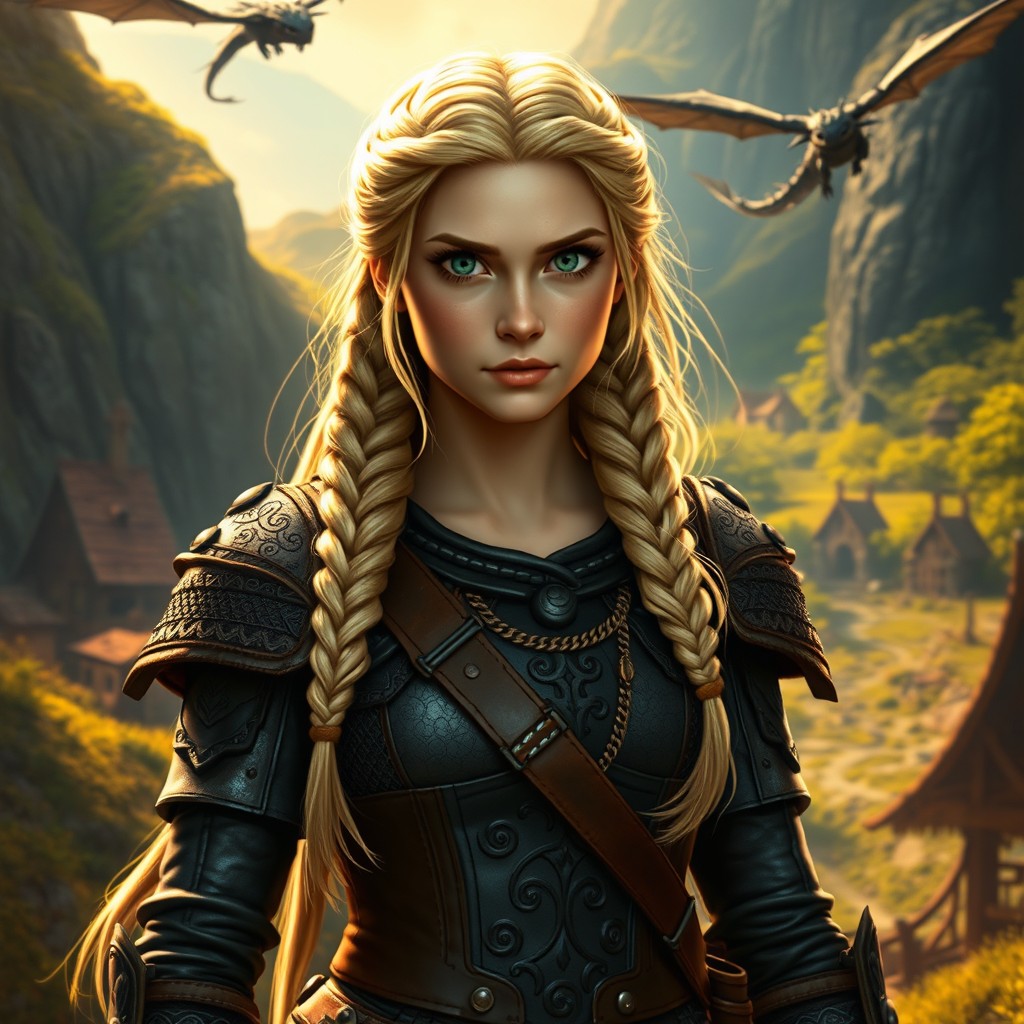 A captivating portrayal of Astrid Hofferson, the brave and determined warrior from How to Train Your Dragon