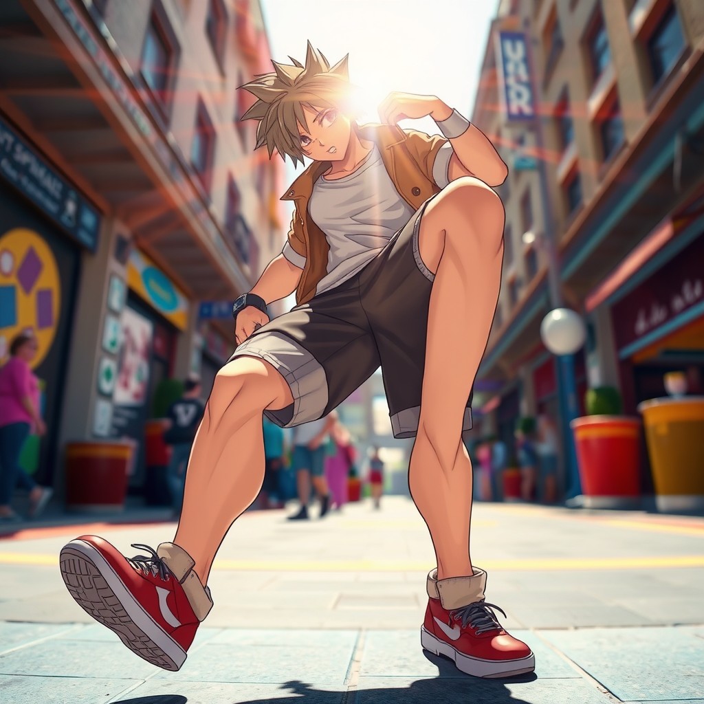 Dynamic Character Showcase: Strength and Style in Urban Vibes