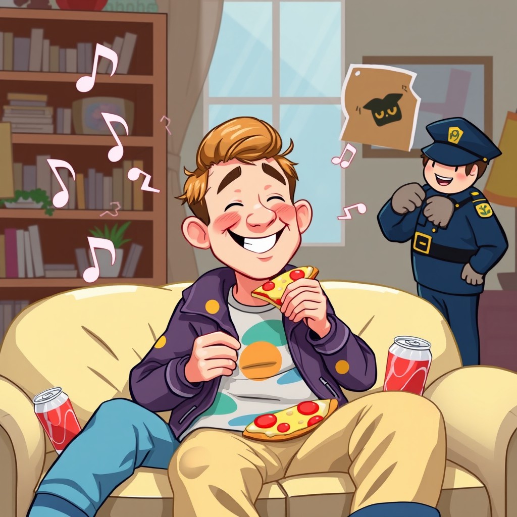 A whimsical and colorful illustration inspired by playful lyrics