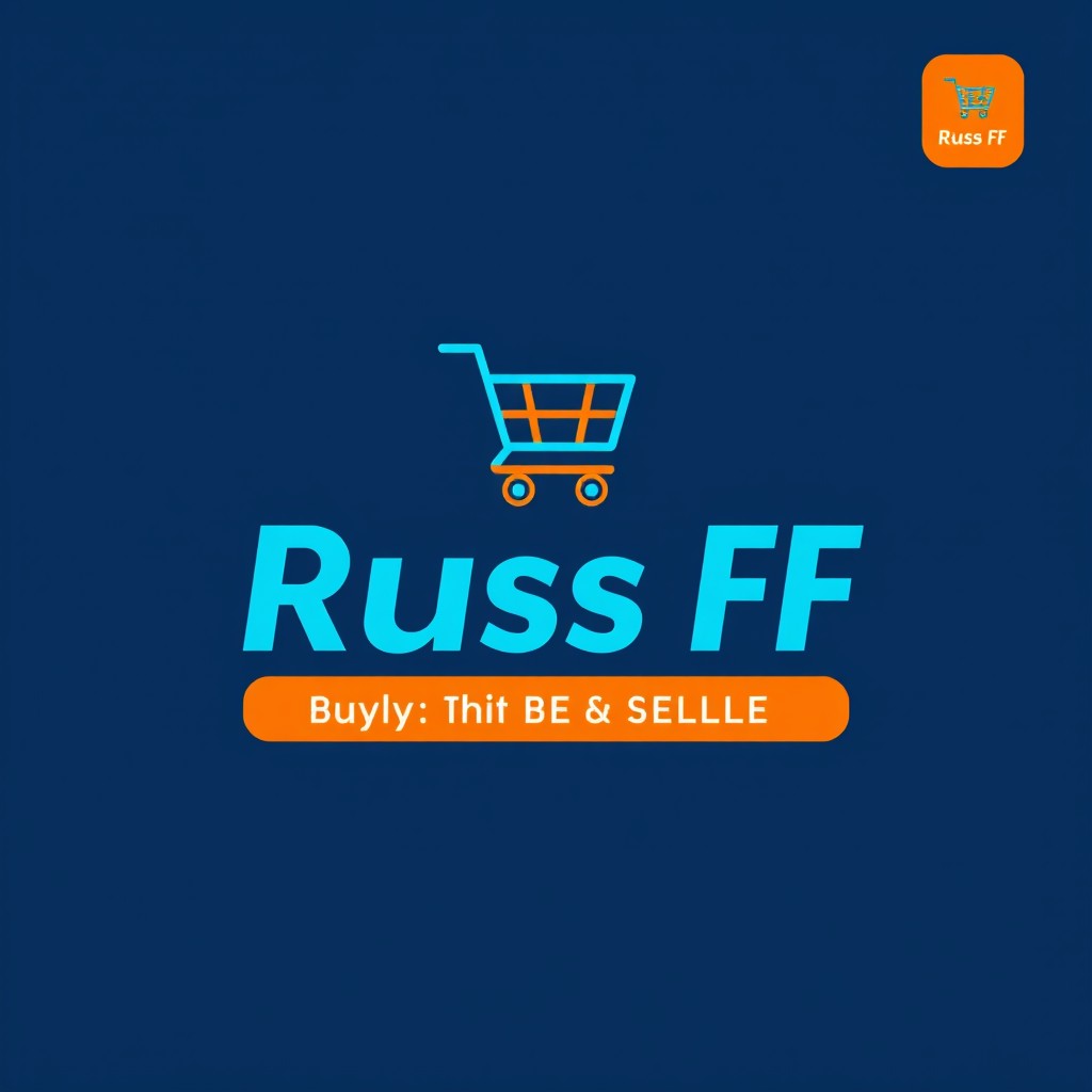 A logo design for a brand called 'Russ FF' that signifies buying and selling