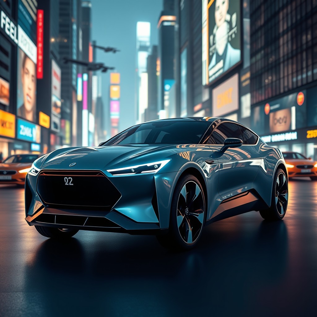 A futuristic Zeekr 007 model envisioned for the year 2030, spotlighting its innovative and cutting-edge design