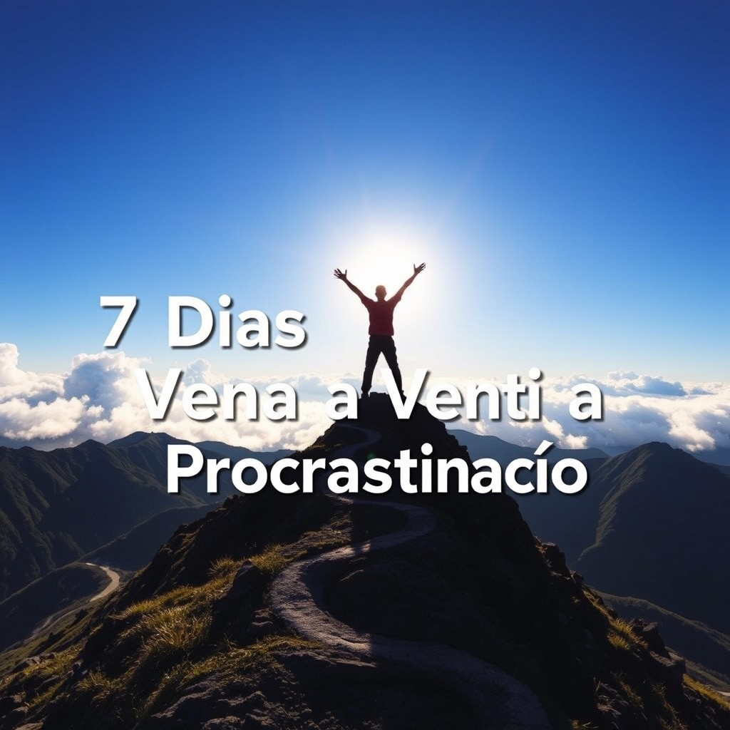 A dynamic and motivational image depicting the concept of overcoming procrastination