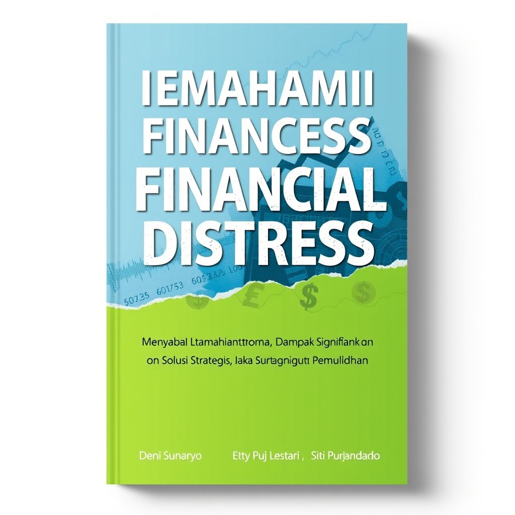 Memahami Financial Distress Book Cover Design | Modern & Insightful
