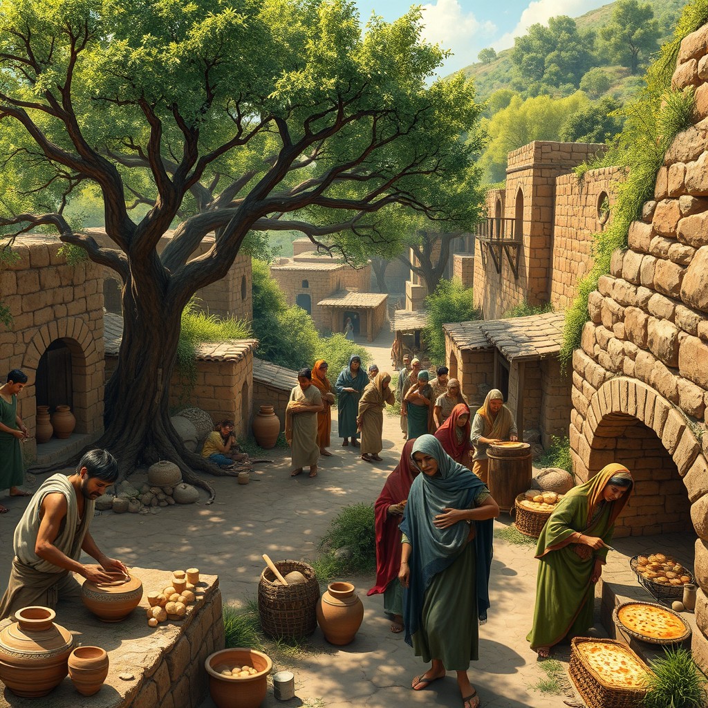 A realistic depiction of ancient Godin Tepe, 4,000 years ago