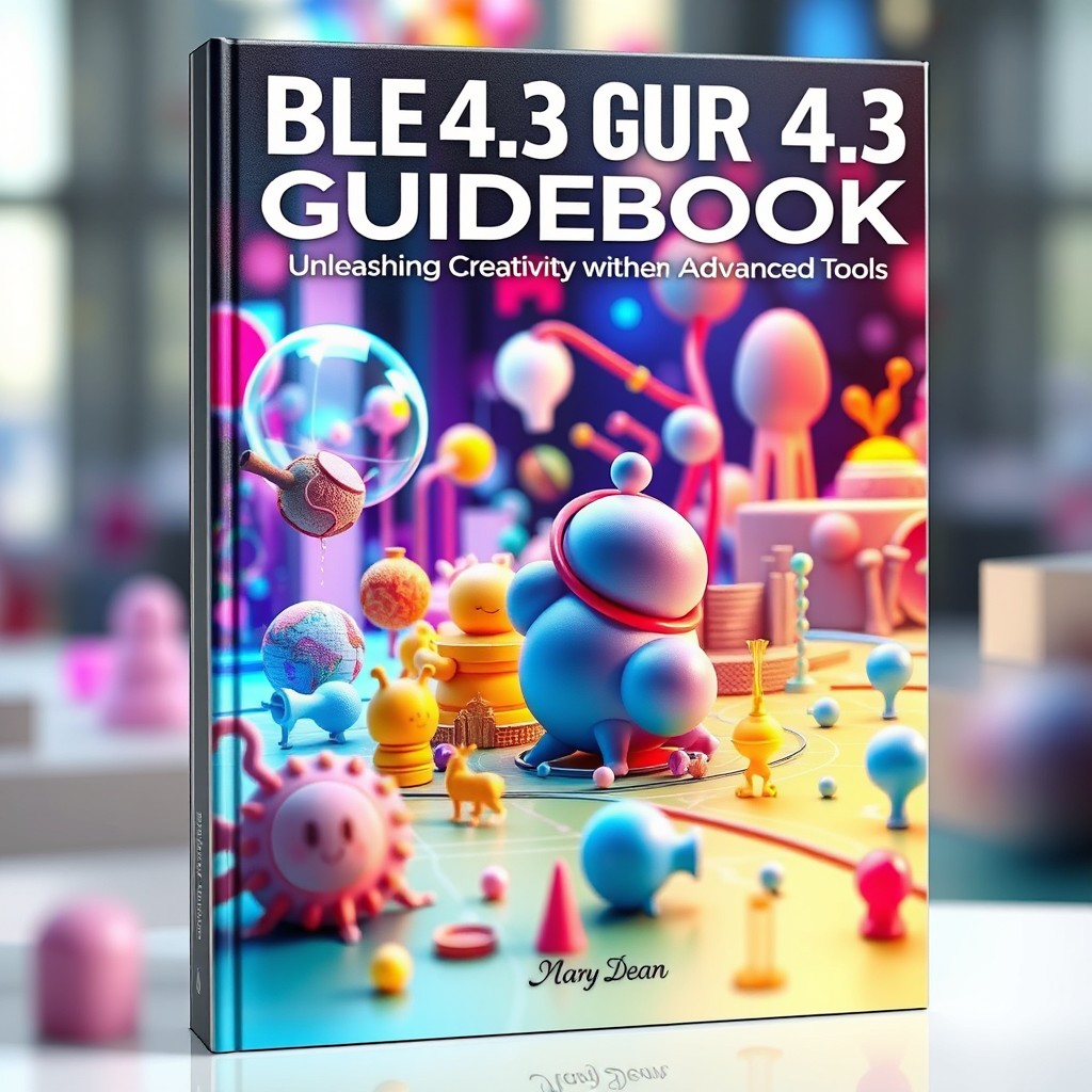 A captivating book cover for 'BLENDER 4