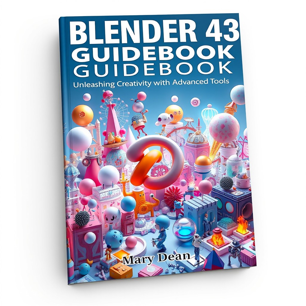 A visually engaging book cover for 'BLENDER 4