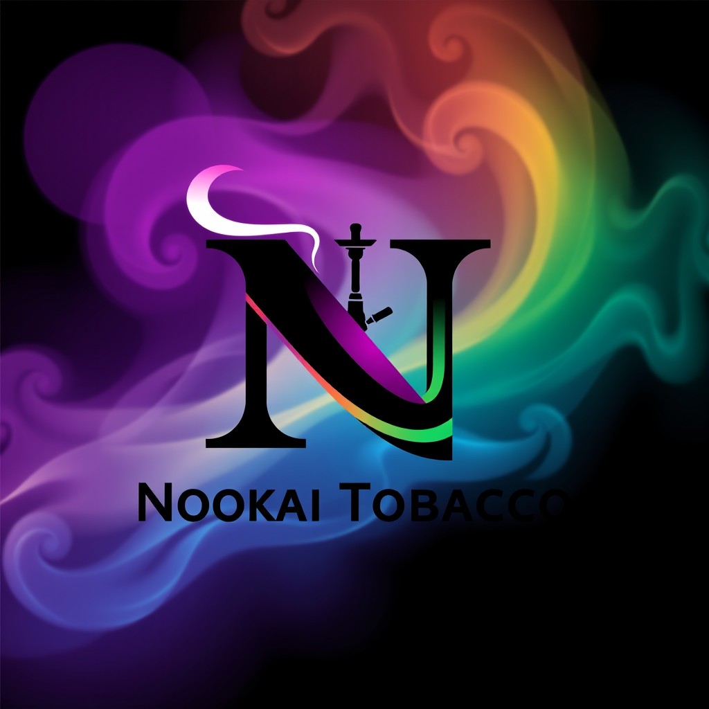 A sleek and modern logo featuring the letter 'N', designed specifically for a hookah tobacco brand